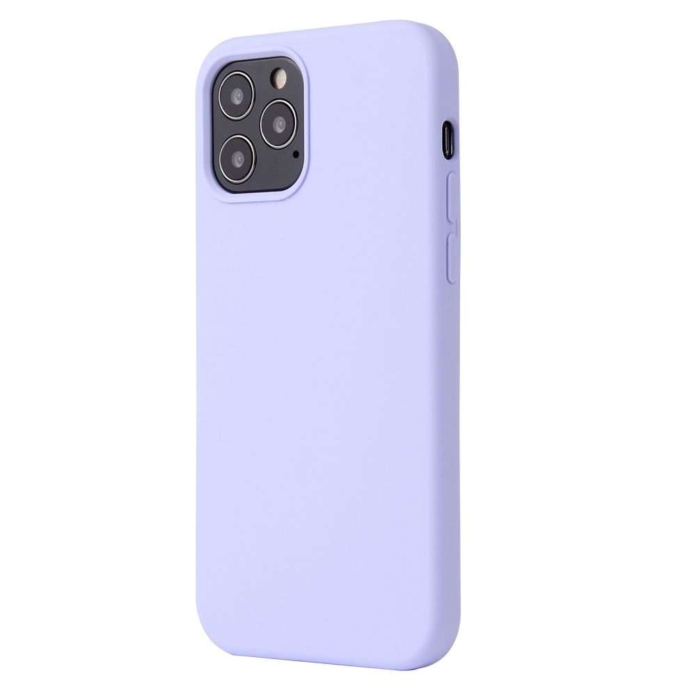 For iPhone 13 Pro Solid Color Liquid Silicone Shockproof Protective Case (Light Purple)