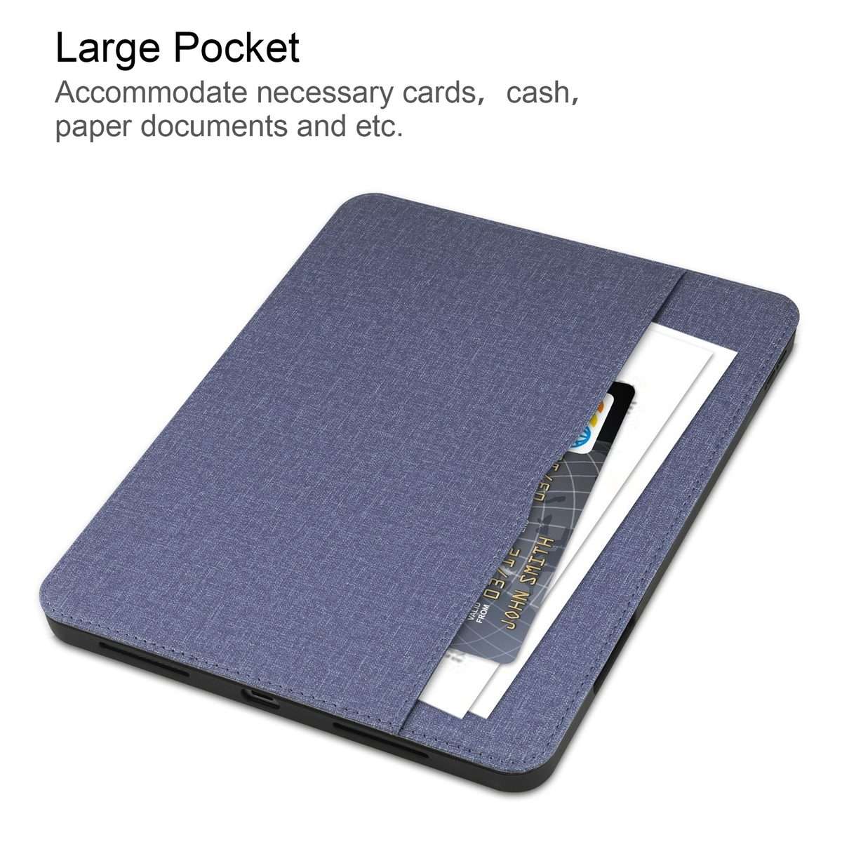 For iPad Pro 11 2022 / 2021 / 2020 / 2018 Cloth Texture TPU Horizontal Flip Leather Tab ... (Blue)