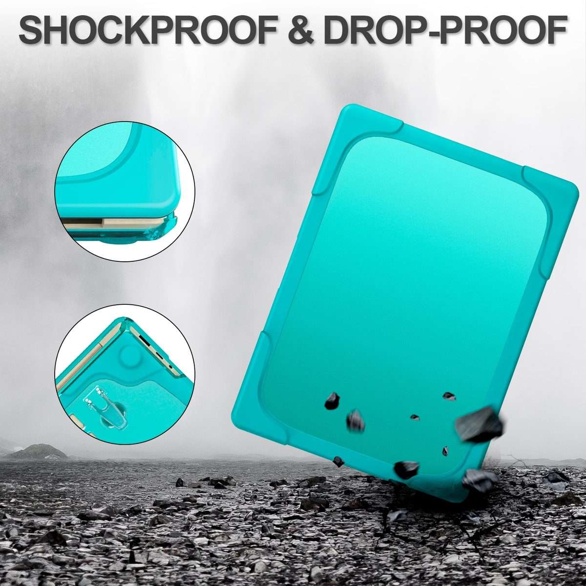 TPU + PC Two-color Anti-fall Laptop Protective Case For Microsoft Surface Laptop 3 ... (Sky Blue)