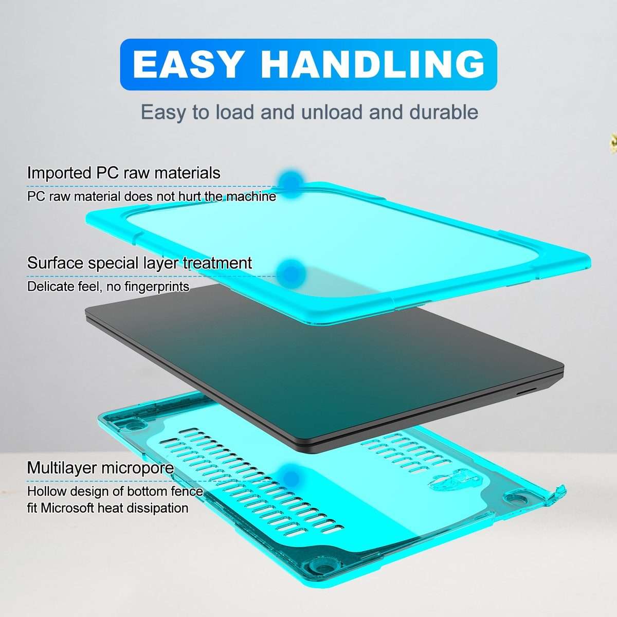 For Microsoft Surface Laptop 2 / 3 / 4 / 5 13.5 inch 1769 / 1867 / 1958 / 1950 Clot ... (Sky Blue)