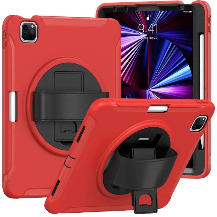 For iPad Pro 11 2022 / 2021 / 2020 / 2018 360 Degree Rotation PC + TPU Protective Tablet ... (Red)