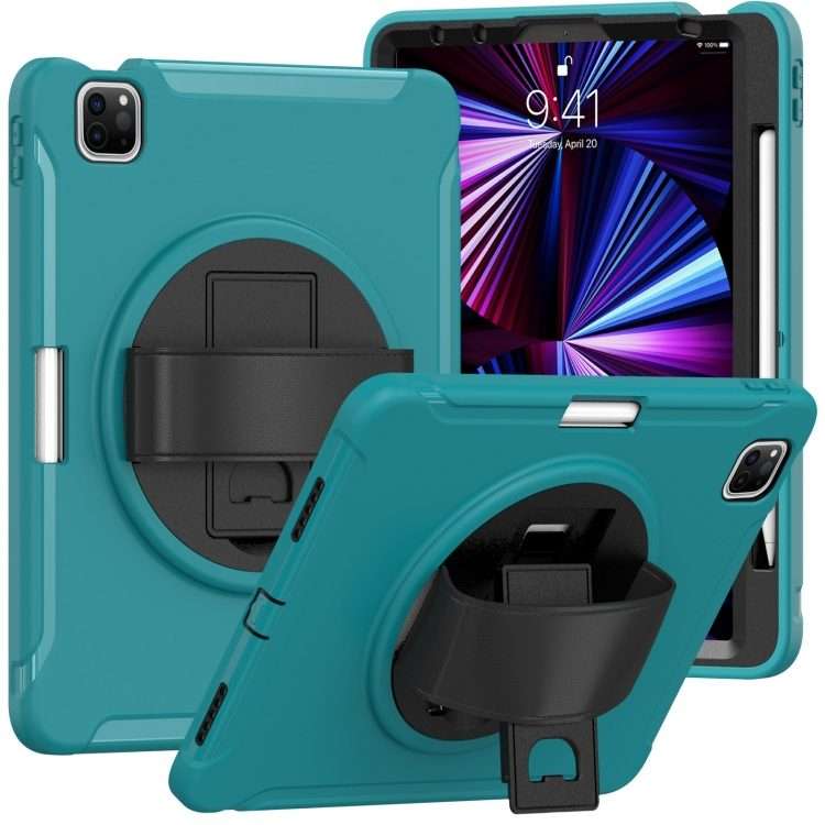For iPad Pro 11 2022 / 2021 / 2020 / 2018 360 Degree Rotation PC + TPU Protective Table ... (Blue)
