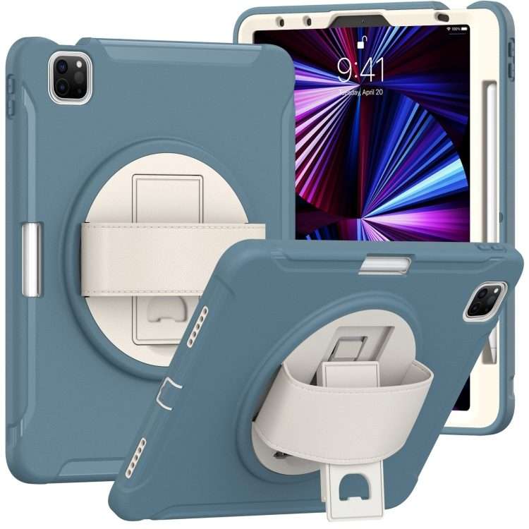 For iPad Pro 11 2022 / 2021 / 2020 / 2018 360 Degree Rotation PC + TPU Prote ... (Cornflower Blue)