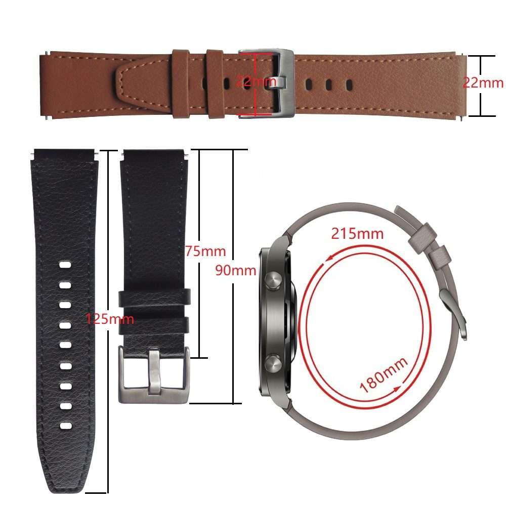 For Huawei Watch GT2 Pro Leather Watch Band(Black)