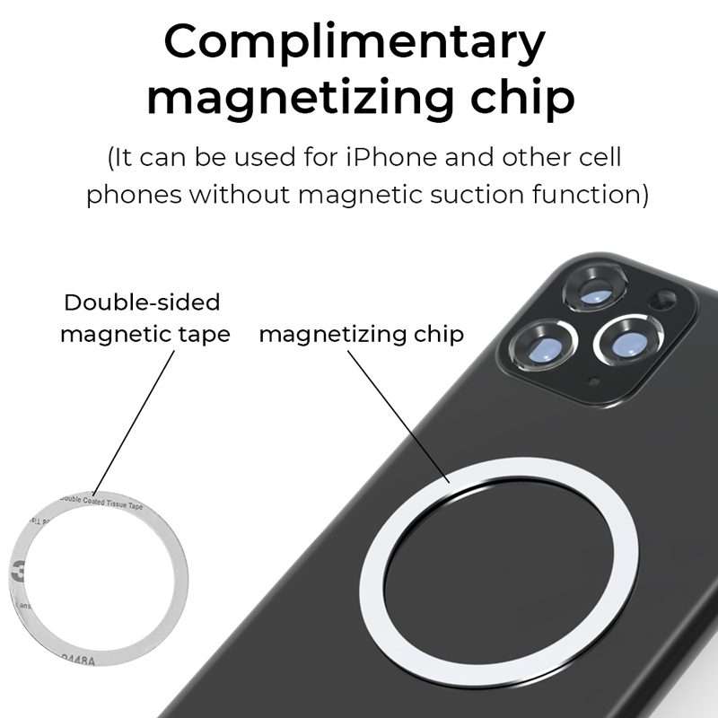 R-JUST SJ05-12 Multi-function Laptop Notebook Round Magnetic Expanded Metal Bracket H ... (Silver)