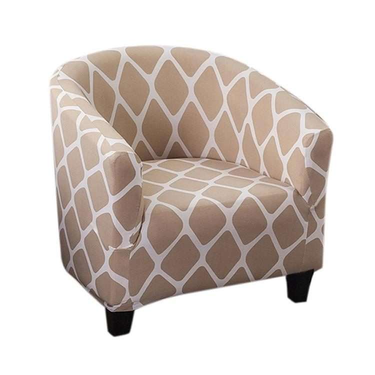 Elastic All-inclusive Single Semicircle Printed Sofa Cover(Cloud Clear)