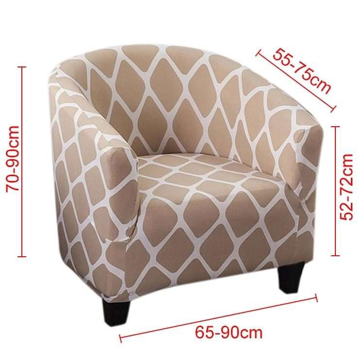 Elastic All-inclusive Single Semicircle Printed Sofa Cover(Cloud Clear)
