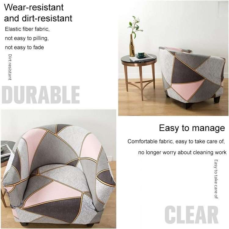 Elastic All-inclusive Single Semicircle Printed Sofa Cover(Cloud Clear)