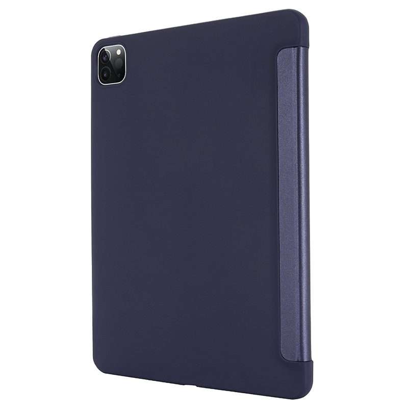 For iPad Pro 12.9 2022 / 2021 / 2020 / 2018 TPU Horizontal Flip Leather Tablet Case wit ... (Blue)