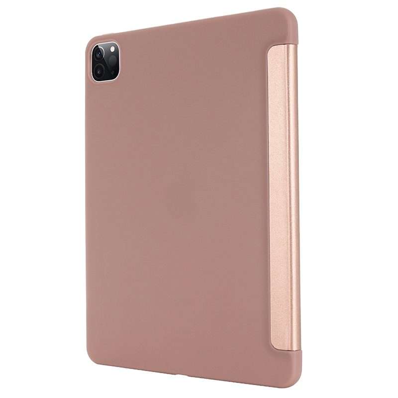 For iPad Pro 12.9 2022 / 2021 / 2020 / 2018 TPU Horizontal Flip Leather Tablet Cas ... (Rose Gold)