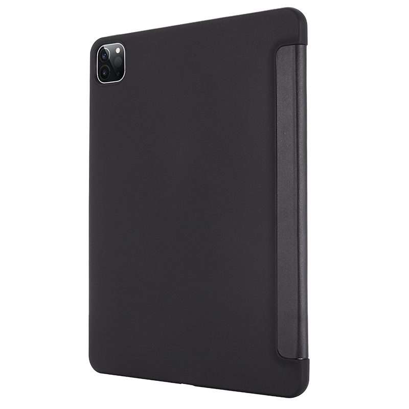 For iPad Pro 12.9 2022 / 2021 / 2020 / 2018 TPU Horizontal Flip Leather Tablet Case wi ... (Black)