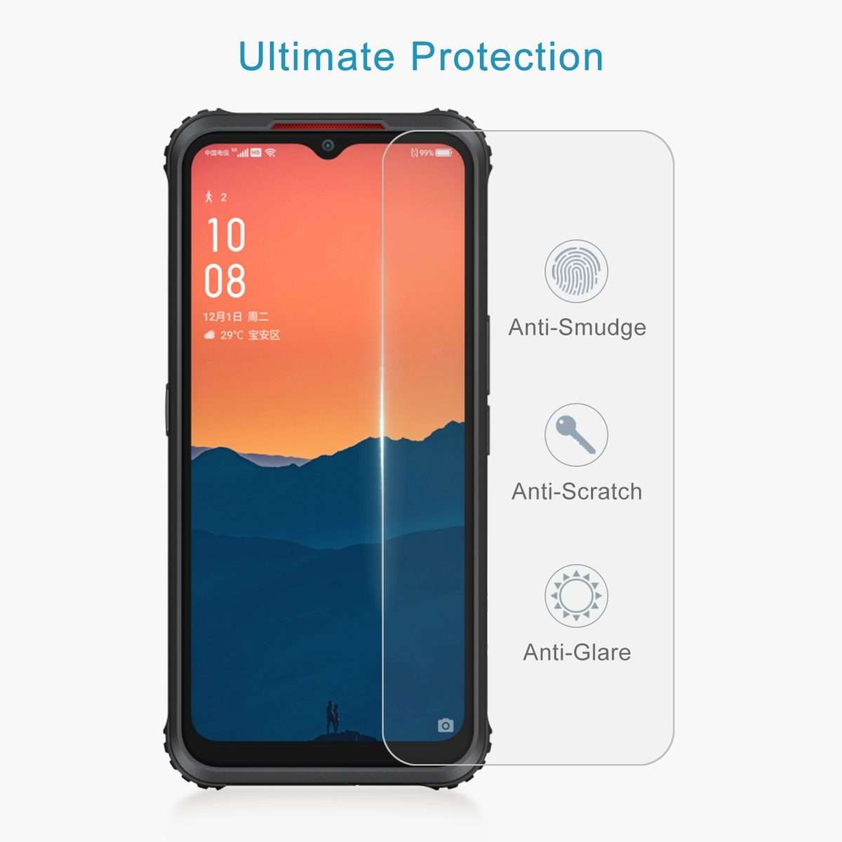 For AGM X5 10 PCS 0.26mm 9H 2.5D Tempered Glass Film
