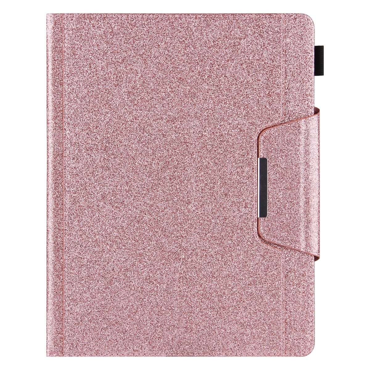 For iPad Pro 12.9 2022 / 2021 / 2020 / 2018 Glitter Powder Horizontal Flip Leather Tabl ... (Pink)
