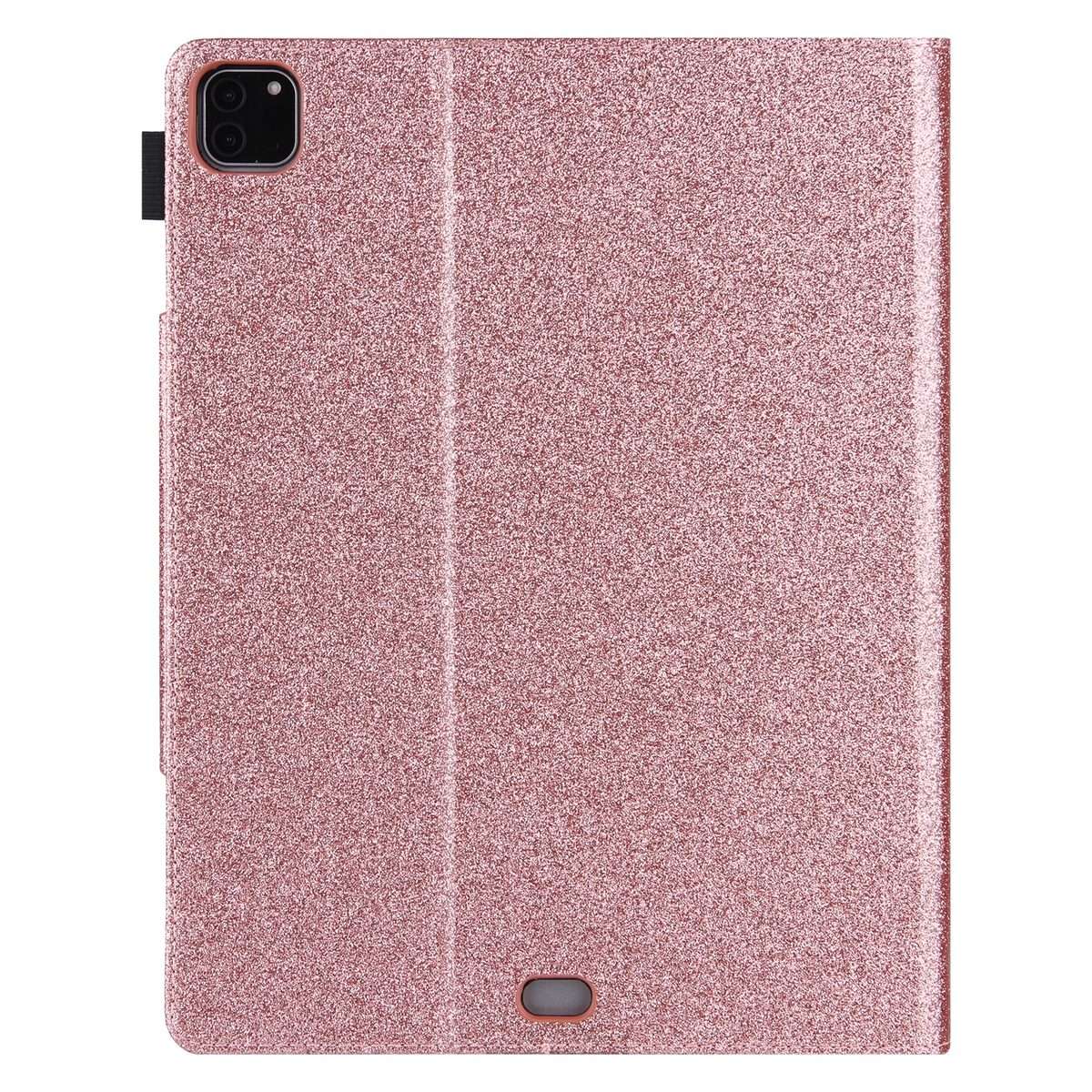 For iPad Pro 12.9 2022 / 2021 / 2020 / 2018 Glitter Powder Horizontal Flip Leather Tabl ... (Pink)