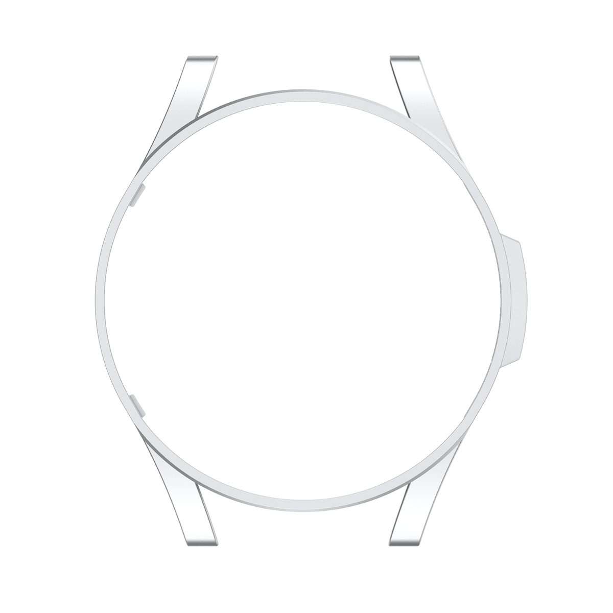 For Samsung Galaxy Watch4 Classic 42mm Half Coverage Hollowed PC Protective Case(Silver)