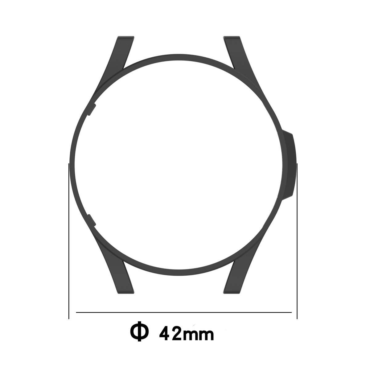 For Samsung Galaxy Watch4 Classic 42mm Half Coverage Hollowed PC Protective Case(Silver)