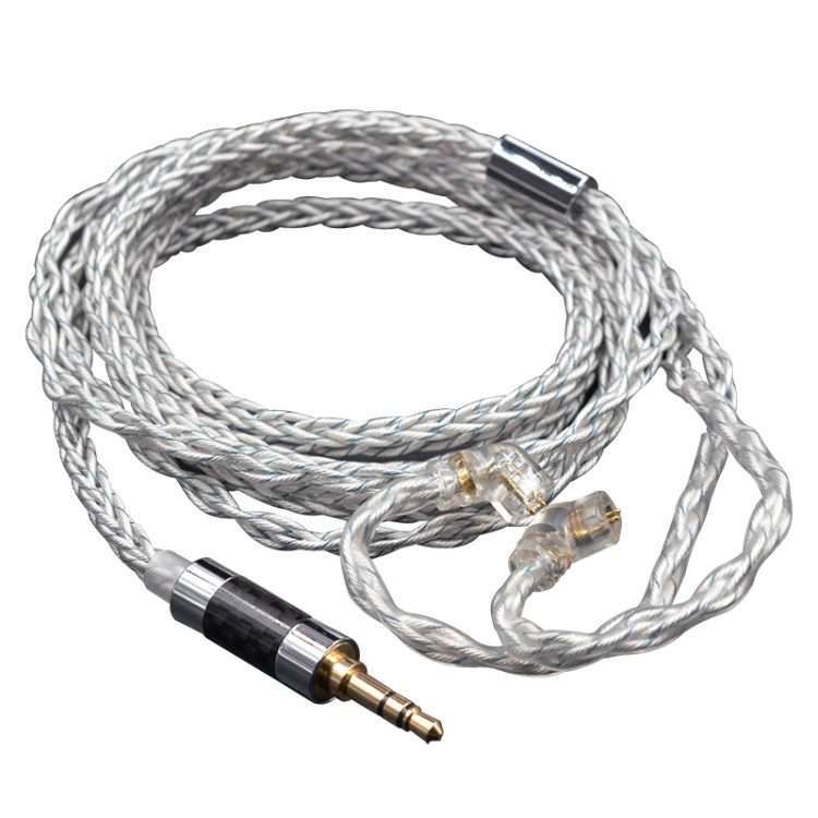 KZ 3.5mm Plug 784-core Blue Silver Mixed Braided Silver-plated Earphone Upgrade Cabl ... (C Style)