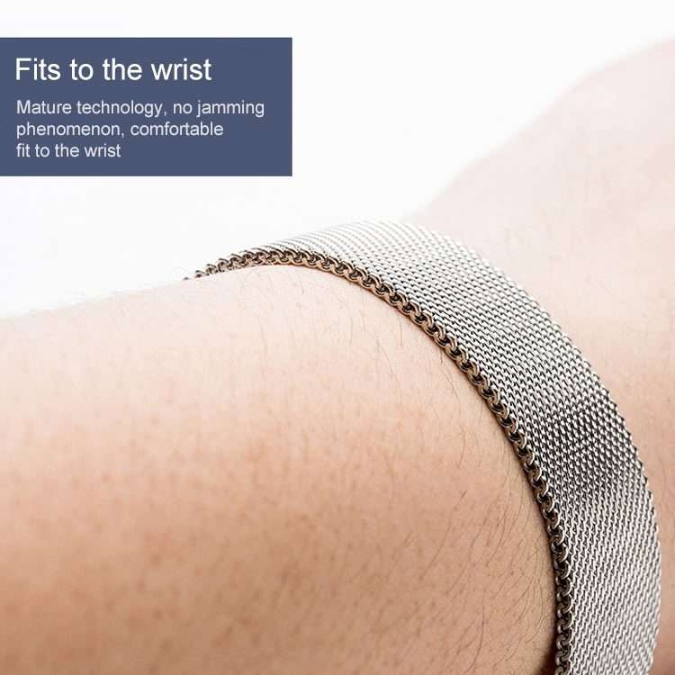 16mm 304 Stainless Steel Double Buckles Watch Band(Black)