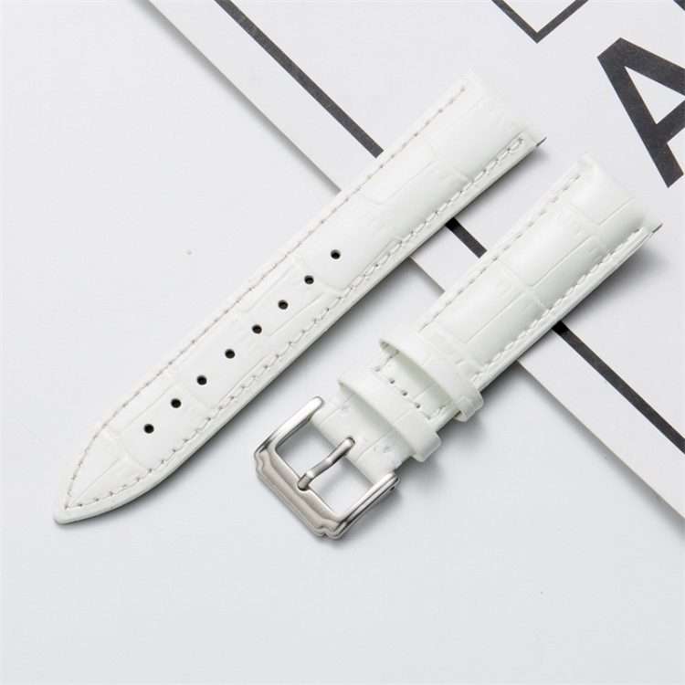 16mm Calf Leather Watch Band(White)