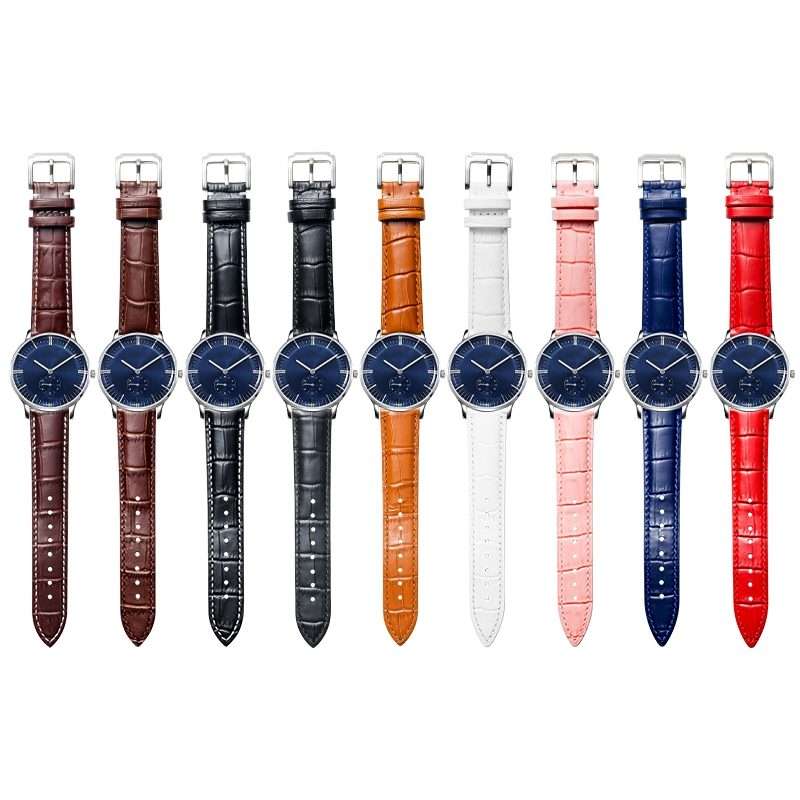 16mm Calf Leather Watch Band(Black)