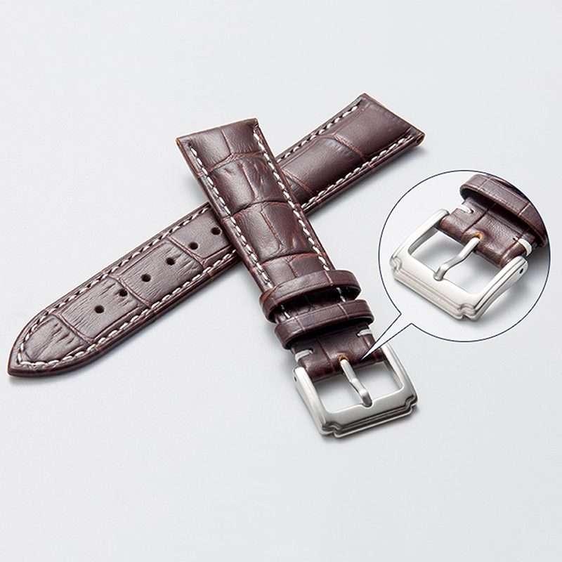 22mm Calf Leather Watch Band(Black)