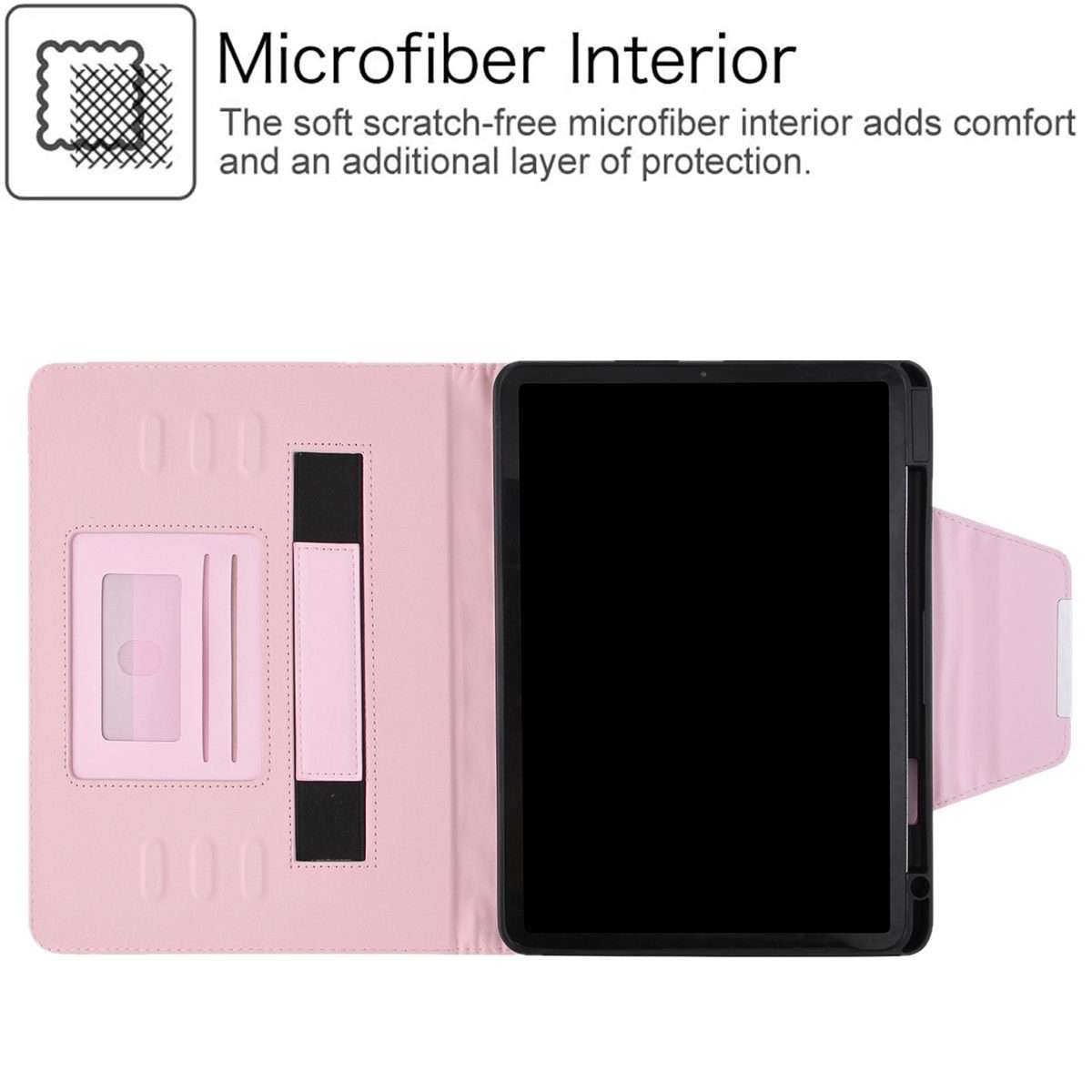 For iPad Pro 11 (2021 / 2020 / 2018) / Air 10.9 2020 Checkered Pattern Horizontal Flip ... (Pink)