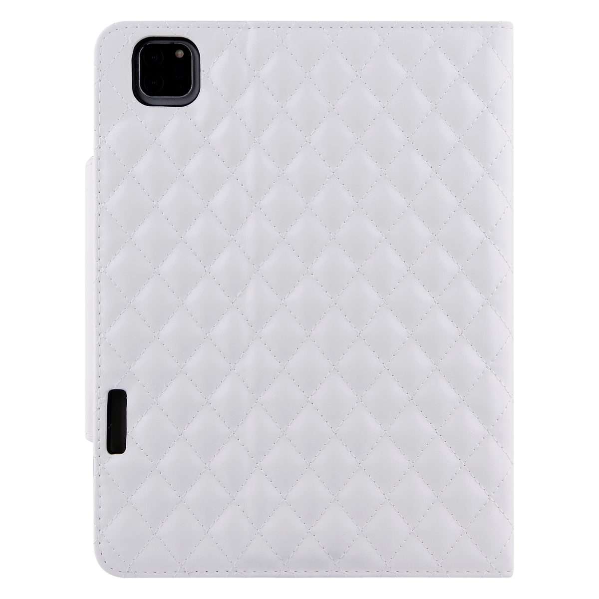 For iPad Pro 11 (2021 / 2020 / 2018) / Air 10.9 2020 Checkered Pattern Horizontal Flip ... (White)