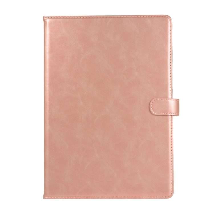 Crazy Horse Texture Horizontal Flip Leather Tablet Case with Buckle & Holder & Car ... (Rose Gold)