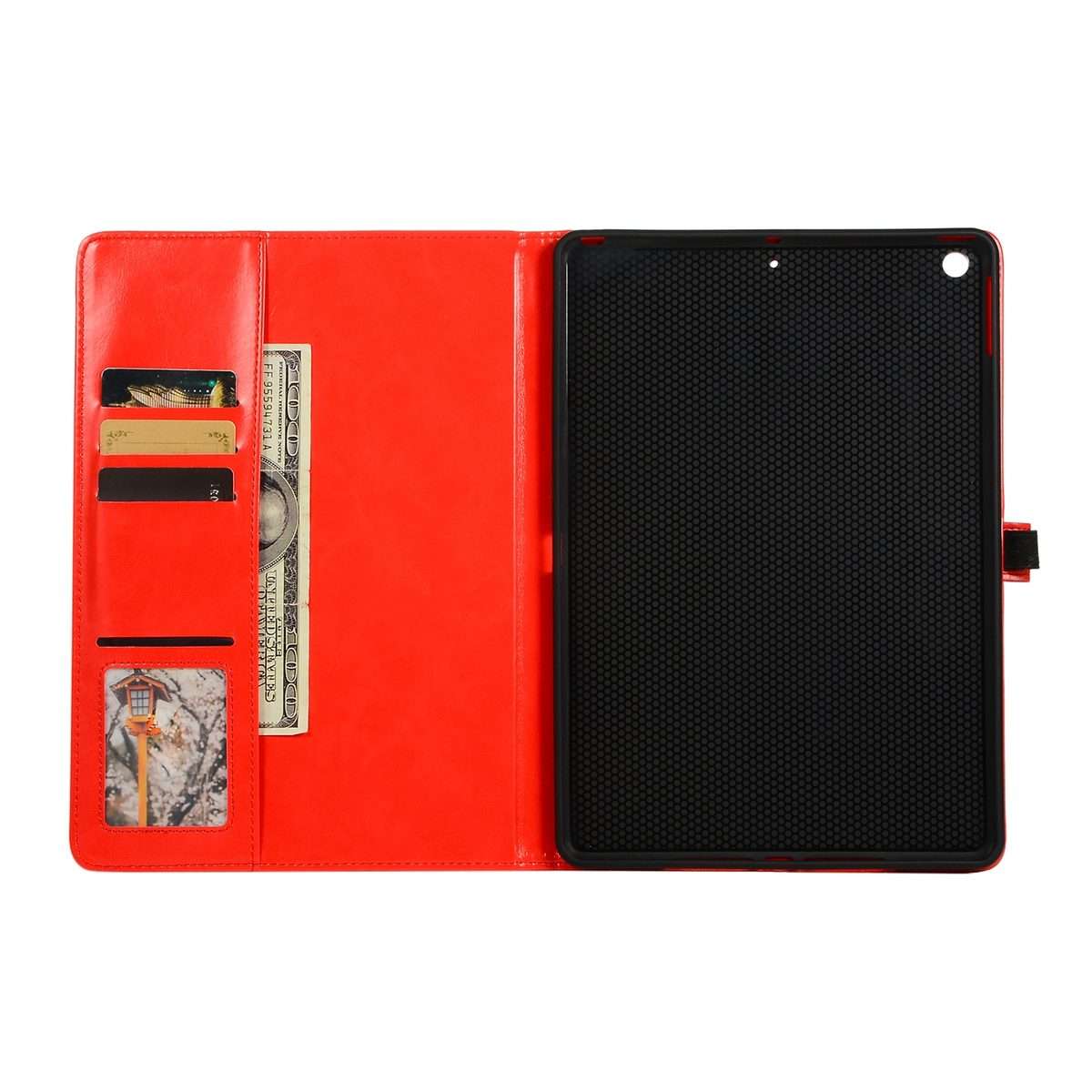 Crazy Horse Texture Horizontal Flip Leather Tablet Case with Buckle & Holder & Card ... (Wine Red)