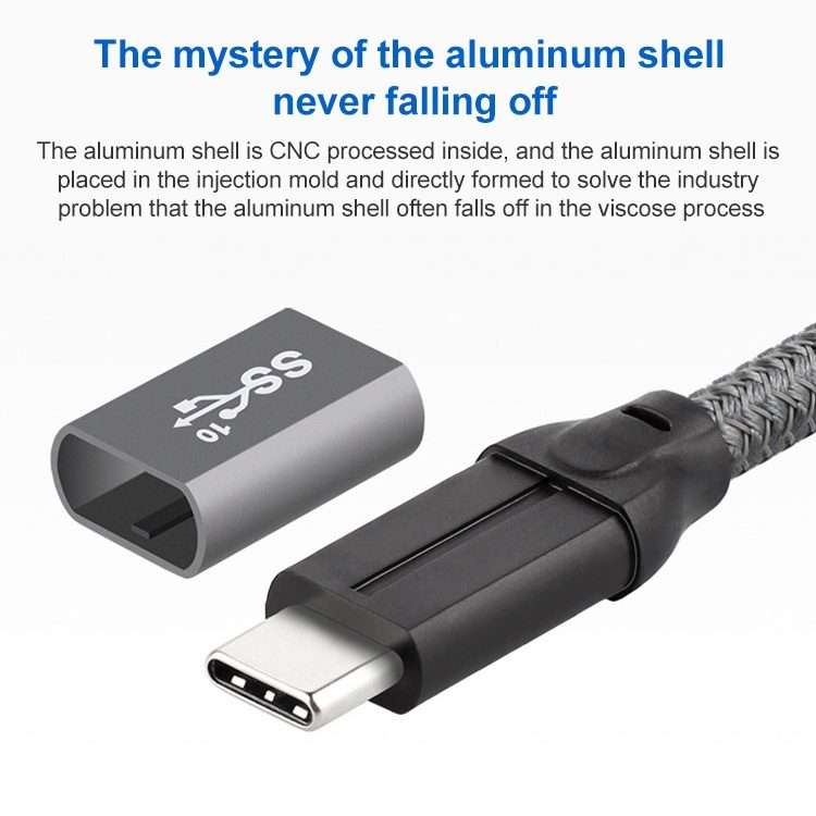 100W USB-C / Type-C Male to USB-C / Type-C Male Full-function Data Cable with E-mark, Cable Length