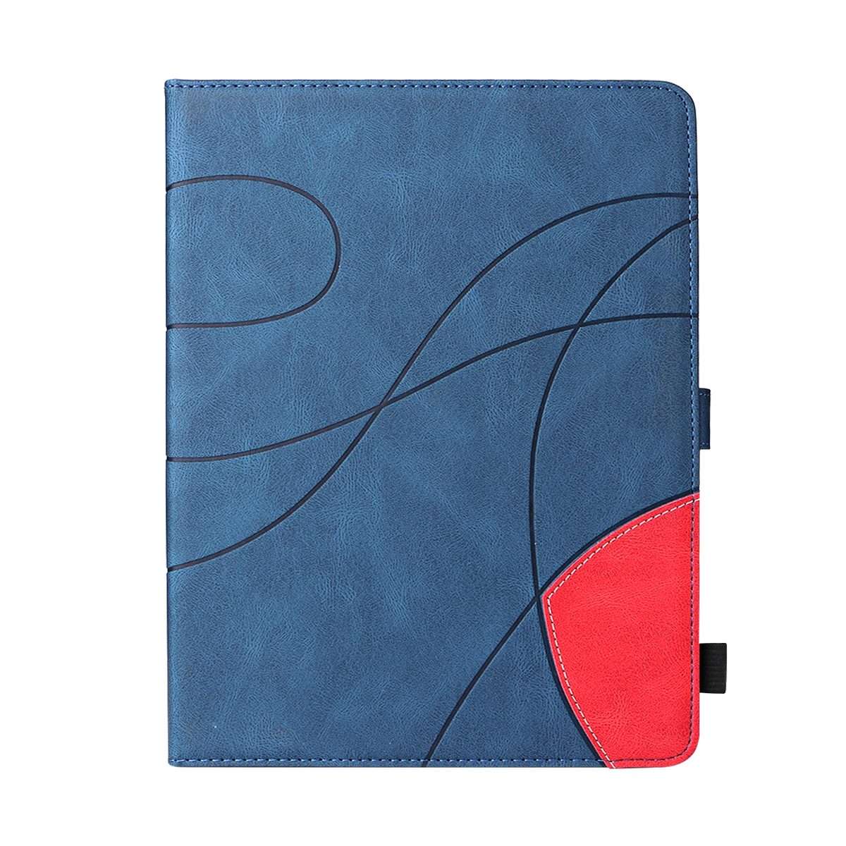 Dual-color Splicing Horizontal Flip PU Leather Case with Holder & Card Slots For iPad P ... (Blue)