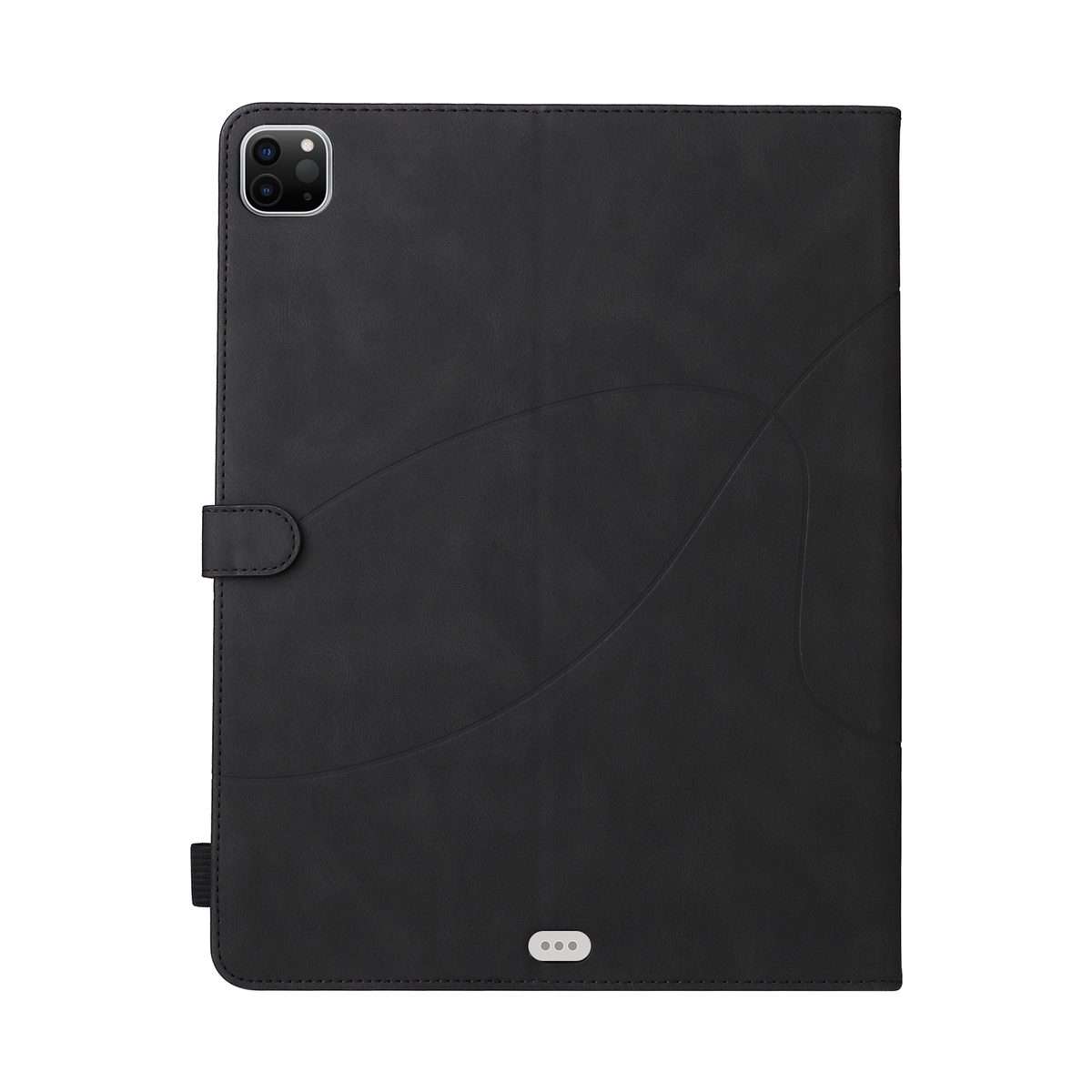 Dual-color Splicing Horizontal Flip PU Leather Case with Holder & Card Slots For iPad ... (Black)