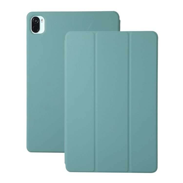 For Xiaomi Pad 5 / Pad 5 Pro Solid Color Magnetic Horizontal Flip Leather ... (Pine Needle Green)