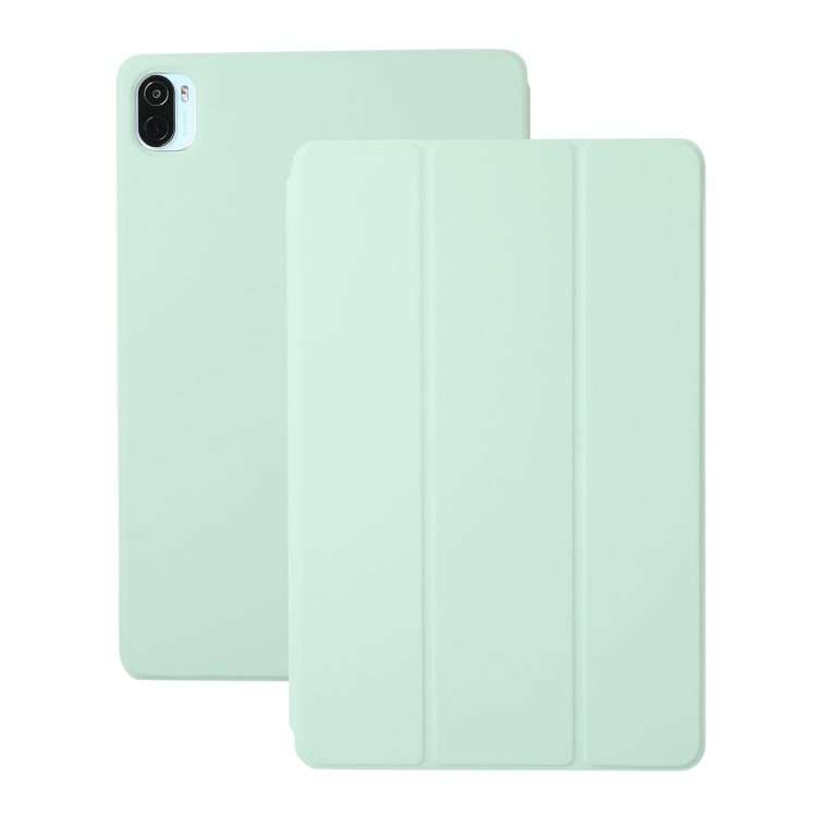 For Xiaomi Pad 5 / Pad 5 Pro Solid Color Magnetic Horizontal Flip Leather Case wi ... (Mint Green)