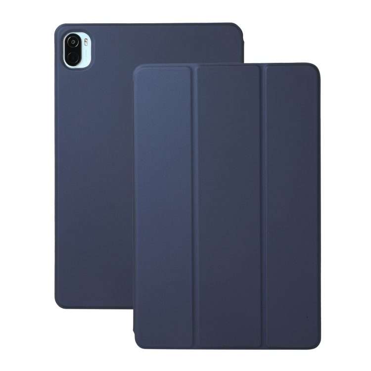 For Xiaomi Pad 5 / Pad 5 Pro Solid Color Magnetic Horizontal Flip Leather Case wit ... (Dark Blue)