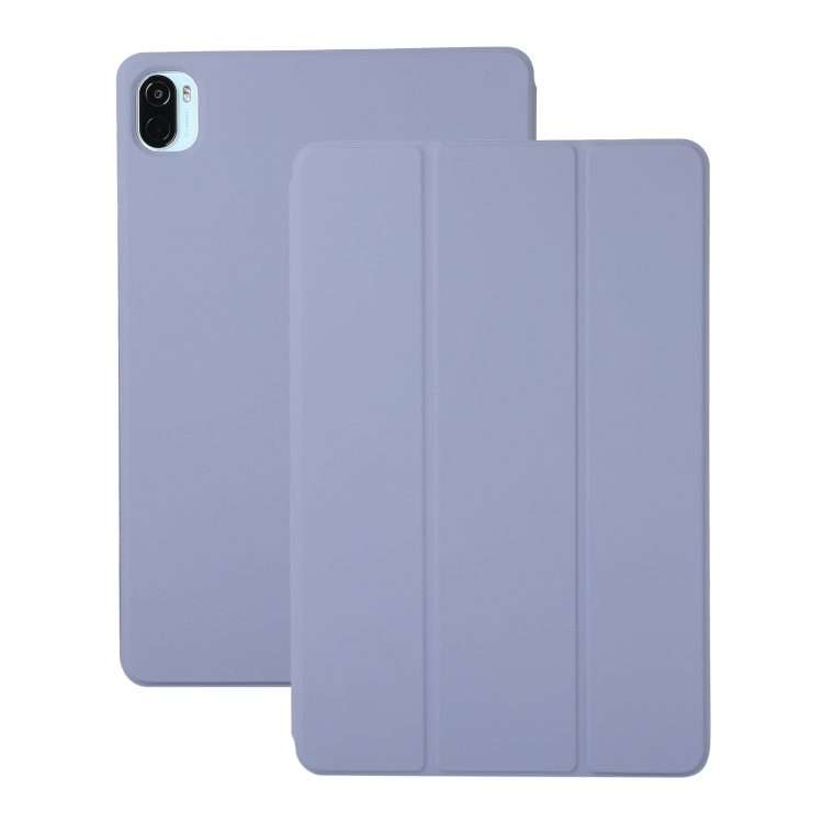 For Xiaomi Pad 5 / Pad 5 Pro Solid Color Magnetic Horizontal Flip Leather Case with Holder(Purple)