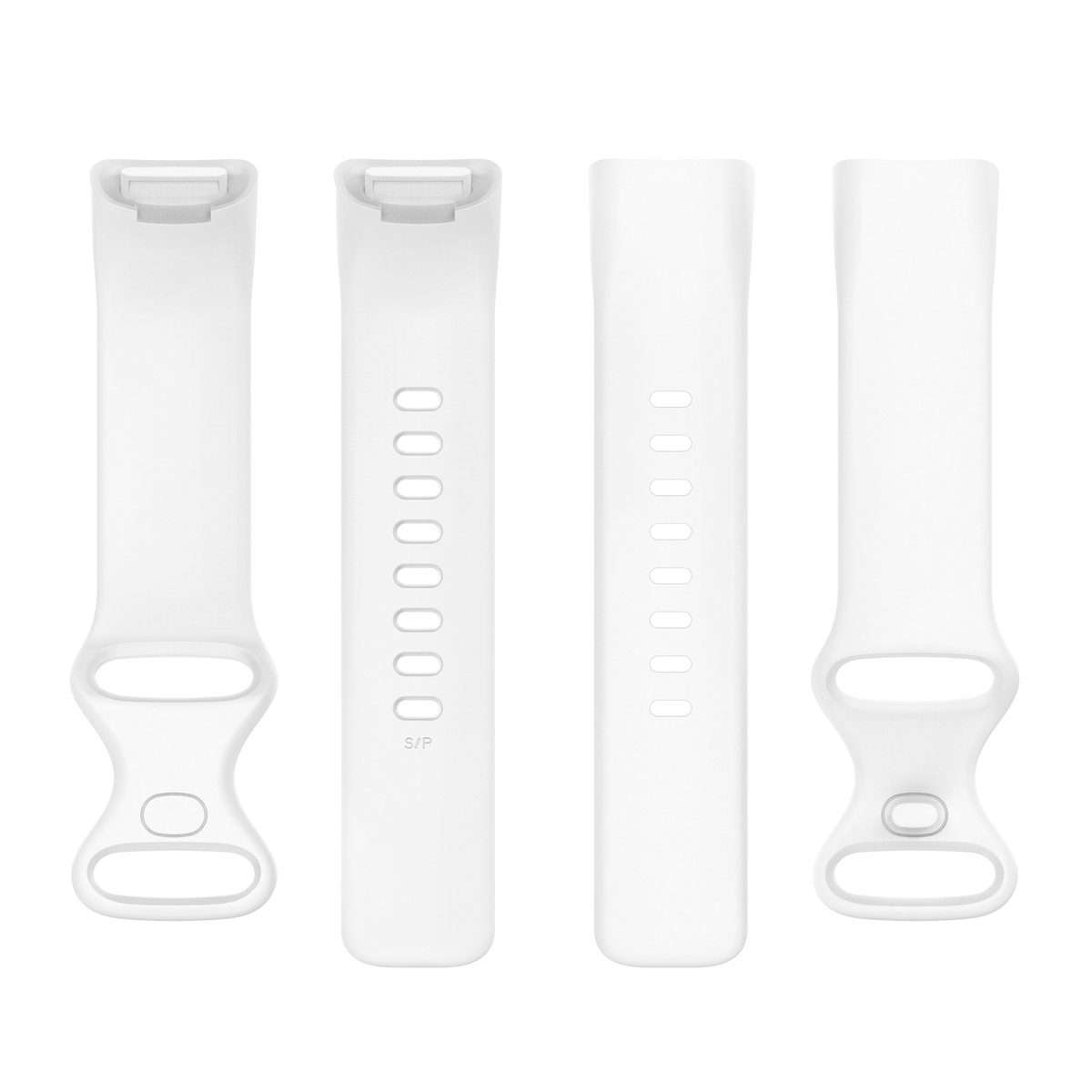 For Fitbit Charge 5 Silicone Watch Band, Size:L(White)