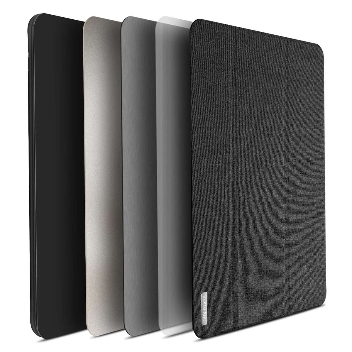 DUX DUCIS Domo Series Horizontal Flip Magnetic TPU + PU Leather Tablet Case with Three ... (Black)