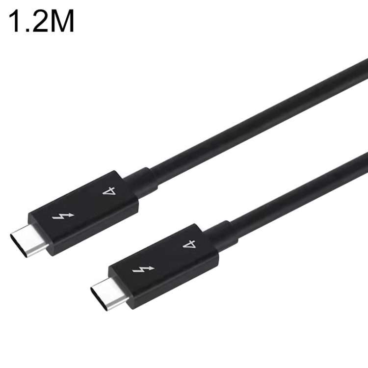 USB-C / Type-C Male to USB-C / Type-C Male Multi-function Transmission Cable for Thund ... (Black)
