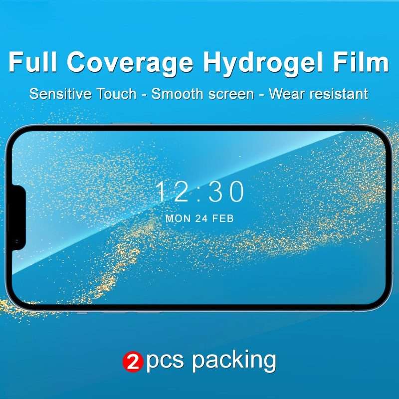 For iPhone 13 Pro Max 2pcs IMAK Curved Full Screen Hydrogel Film Front Protector