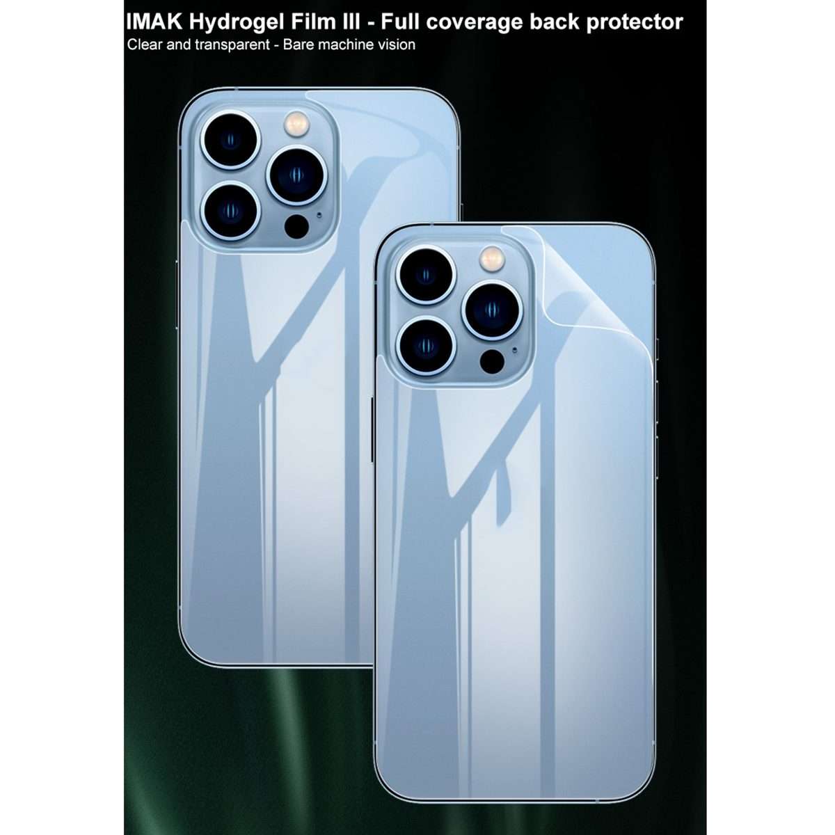 For iPhone 13 Pro 2pcs IMAK Curved Full Screen Hydrogel Film Back Protector