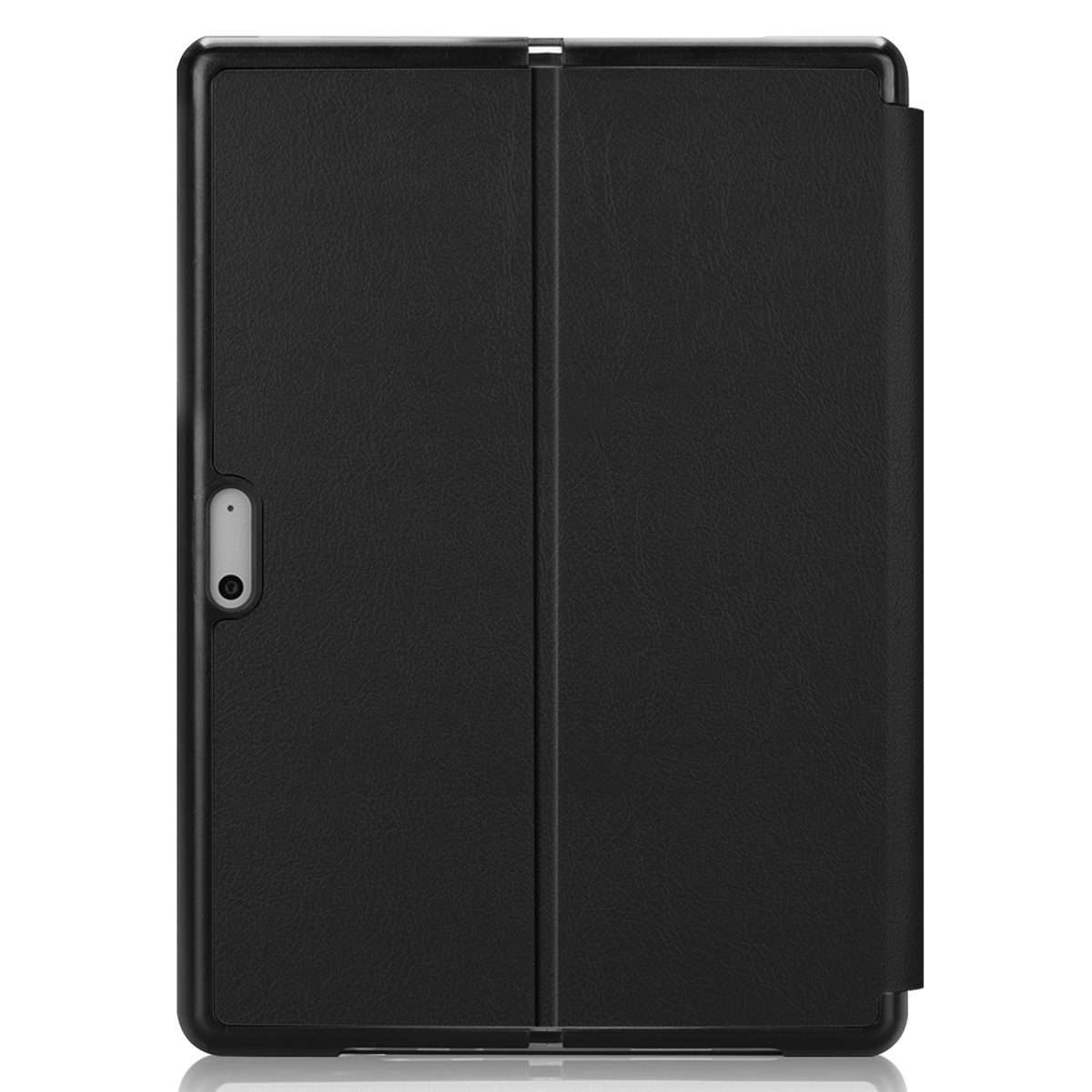 For Microsoft Surface Pro 8 Solid Color Electric Pressed Horizontal Flip Tablet Leathe ... (Black)