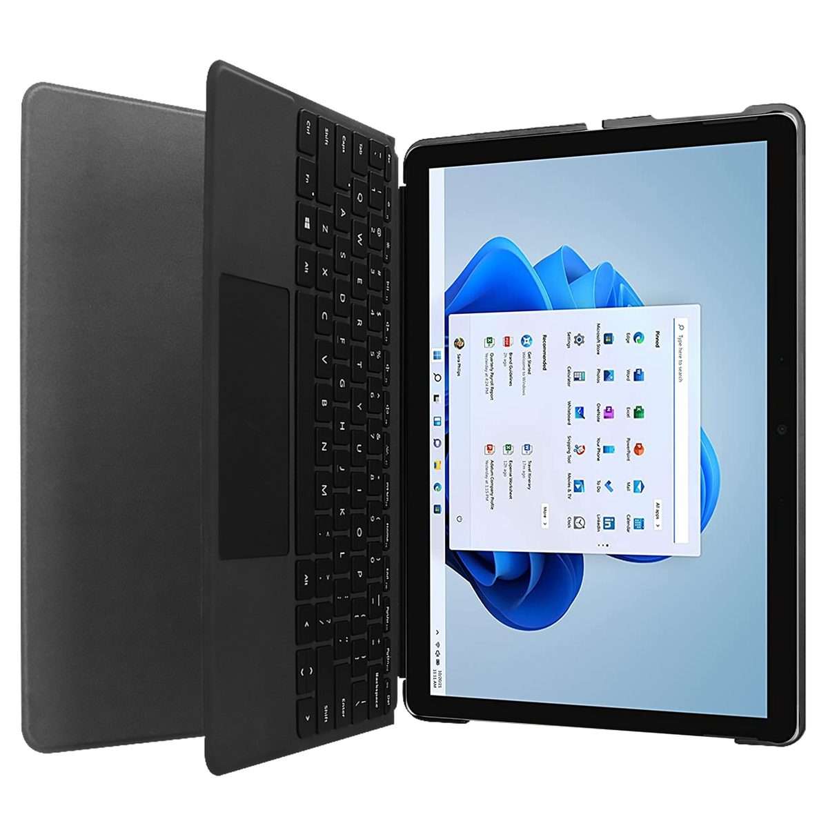 For Microsoft Surface Pro 8 Solid Color Electric Pressed Horizontal Flip Tablet Leathe ... (Black)