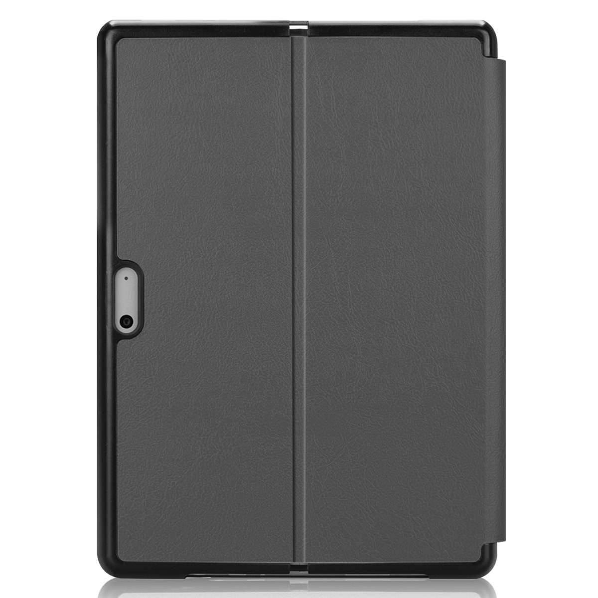 For Microsoft Surface Pro 8 Solid Color Electric Pressed Horizontal Flip Tablet Leather ... (Grey)