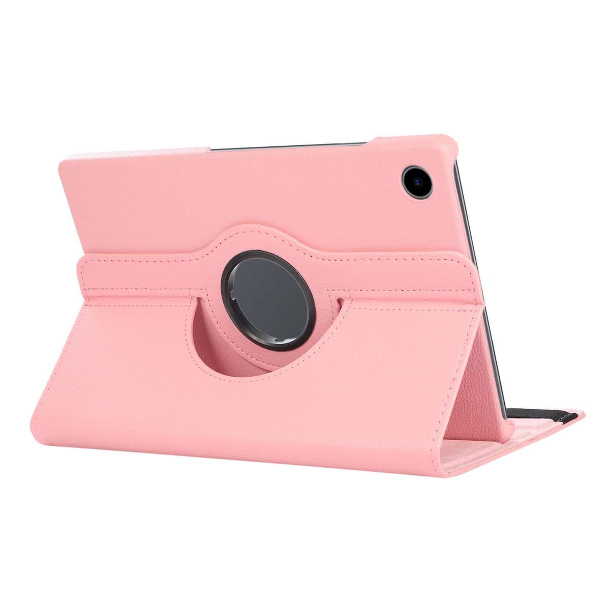 For Samsung Galaxy Tab A8 360 Degree Rotation Litchi Texture Tablet Leather Case with H ... (Pink)