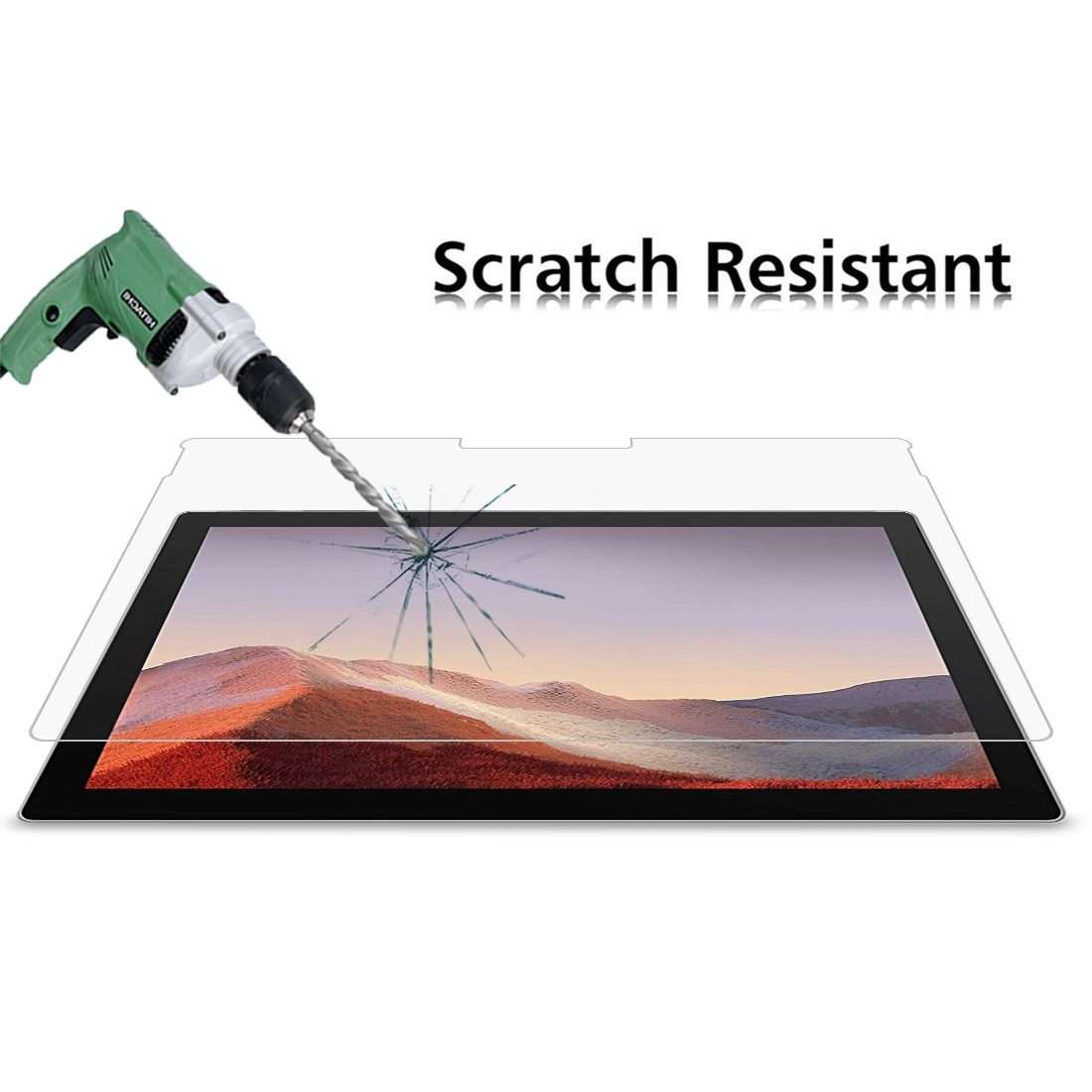 2 PCS For Microsoft Surface Pro 7 9H 0.3mm Explosion-proof Tempered Glass Film