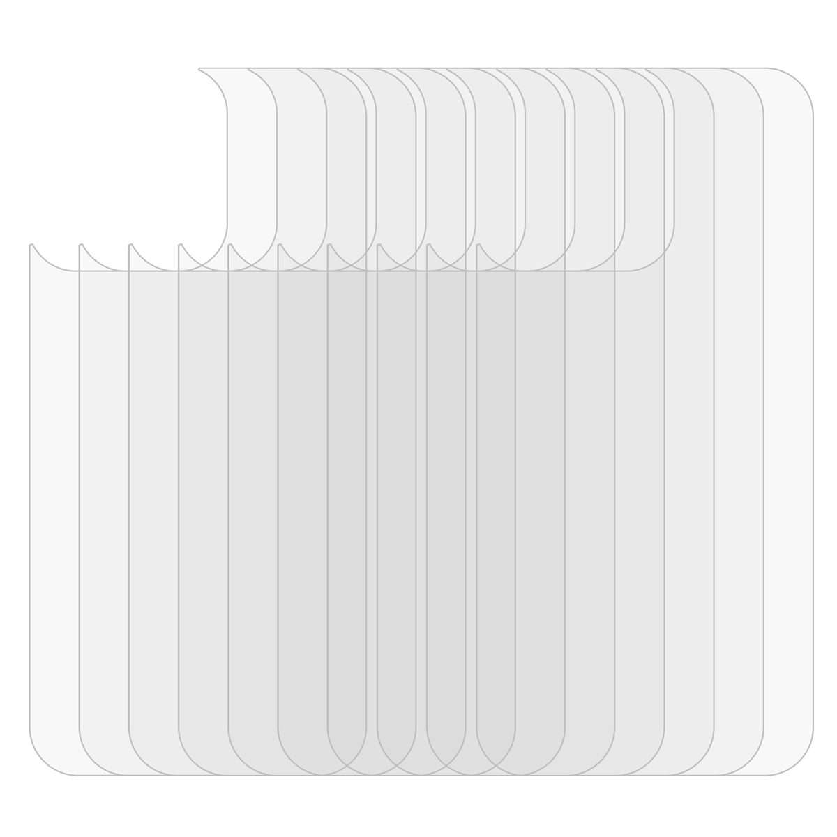 For iPhone 13 Pro Max 50pcs 0.26mm 9H 2.5D Tempered Glass Back Film