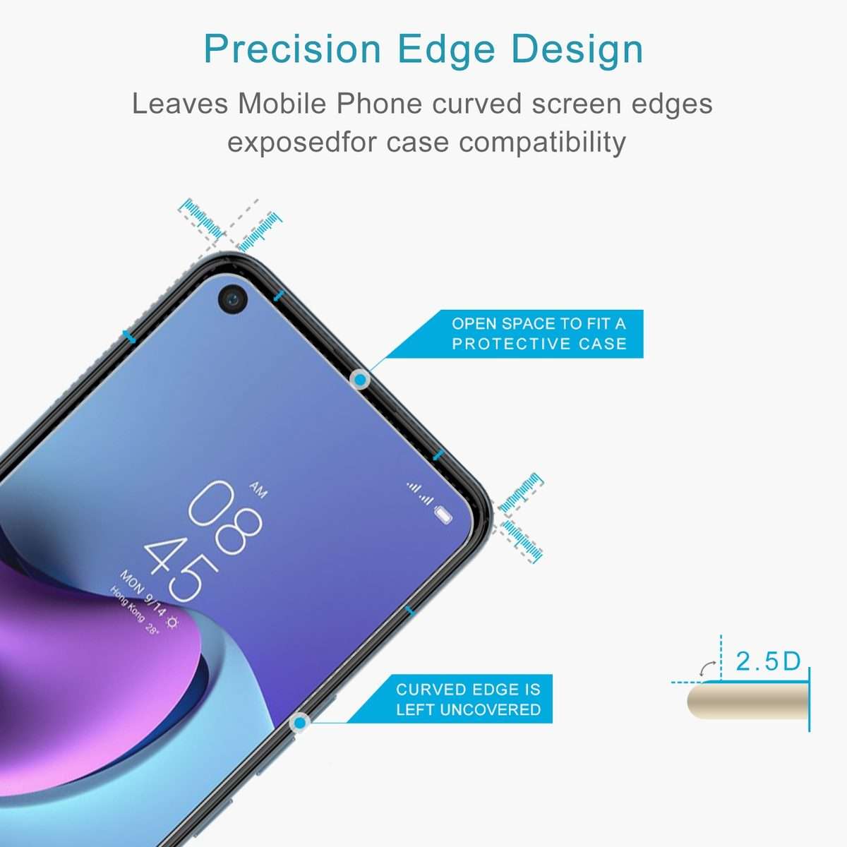 For Tecno Spark 7 Pro 50 PCS 0.26mm 9H 2.5D Tempered Glass Film