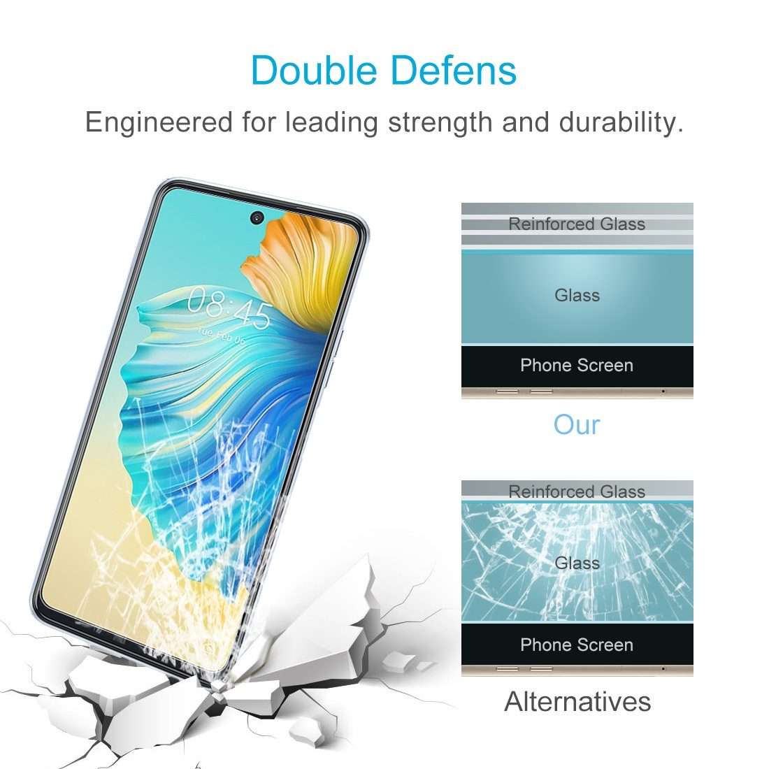 10 PCS 0.26mm 9H 2.5D Tempered Glass Film For Tecno Camon 17 Pro