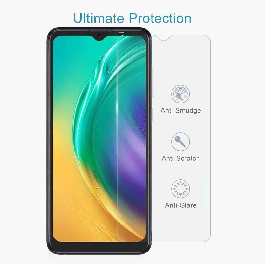 50 PCS 0.26mm 9H 2.5D Tempered Glass Film For Tecno Pop 4 Pro